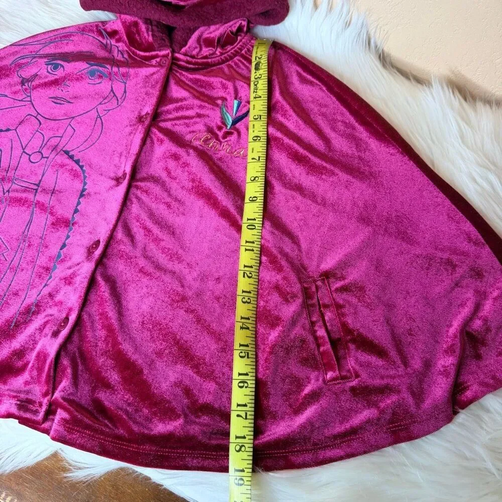 Disney Frozen Anna Velvet Hooded Cape Size 6